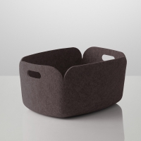 Panier de rangement en feutre - Brun